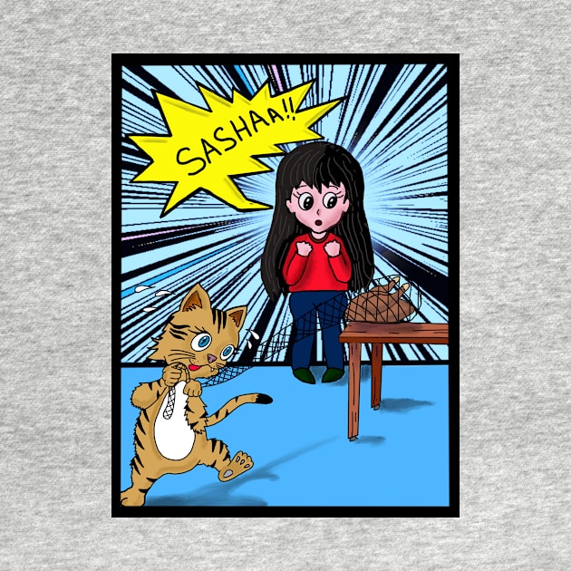 SASHA THE FOOD THIEF Coffee Mugs T-Shirts Stickers by CenricoSuchel